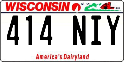 WI license plate 414NIY