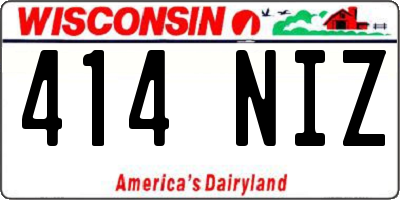 WI license plate 414NIZ
