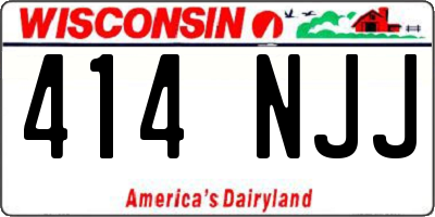 WI license plate 414NJJ