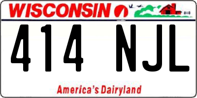WI license plate 414NJL
