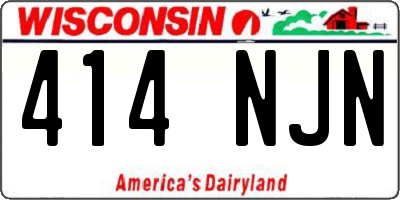 WI license plate 414NJN