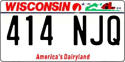 WI license plate 414NJQ