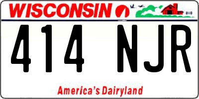 WI license plate 414NJR