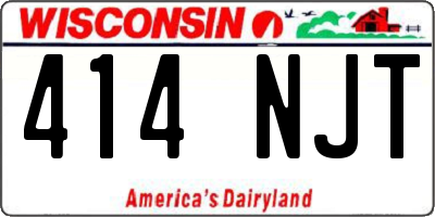 WI license plate 414NJT