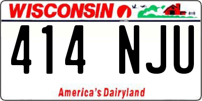 WI license plate 414NJU