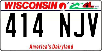 WI license plate 414NJV