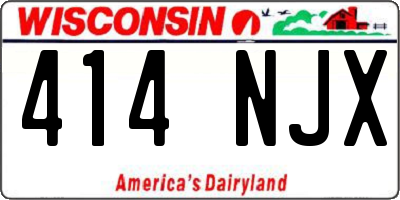 WI license plate 414NJX