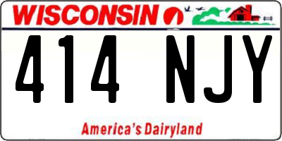 WI license plate 414NJY