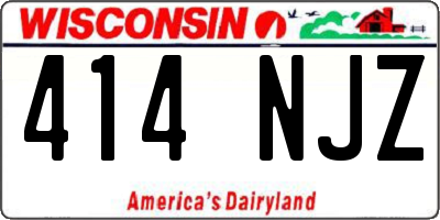 WI license plate 414NJZ