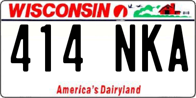 WI license plate 414NKA