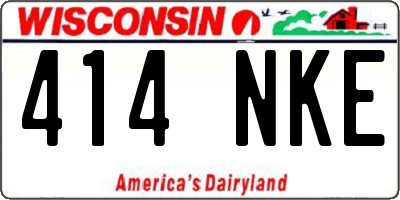 WI license plate 414NKE
