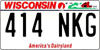 WI license plate 414NKG