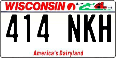 WI license plate 414NKH