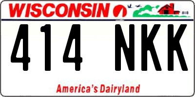 WI license plate 414NKK