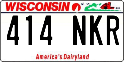 WI license plate 414NKR