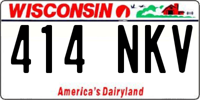 WI license plate 414NKV