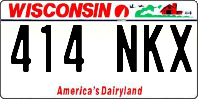 WI license plate 414NKX