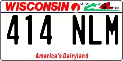 WI license plate 414NLM