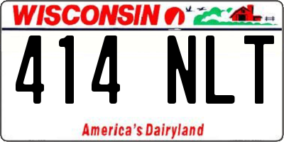 WI license plate 414NLT