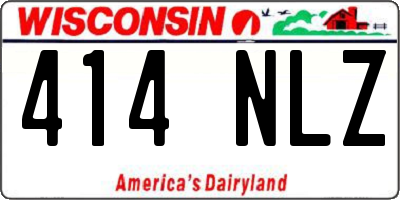 WI license plate 414NLZ