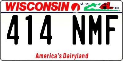 WI license plate 414NMF