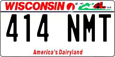 WI license plate 414NMT