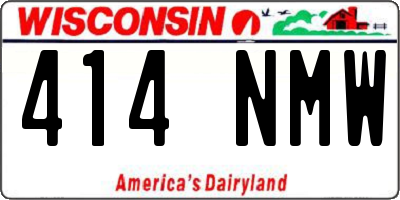 WI license plate 414NMW