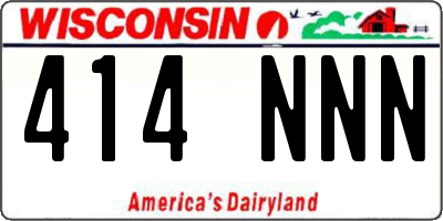 WI license plate 414NNN