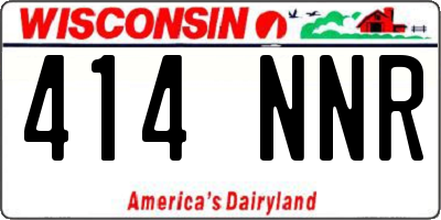 WI license plate 414NNR