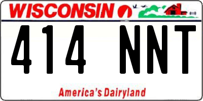 WI license plate 414NNT