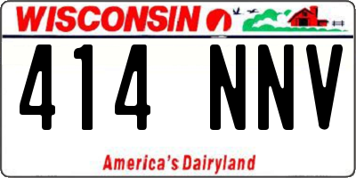 WI license plate 414NNV