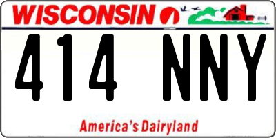 WI license plate 414NNY
