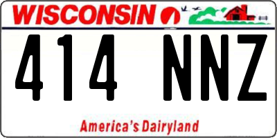 WI license plate 414NNZ