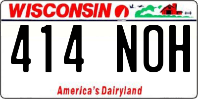 WI license plate 414NOH