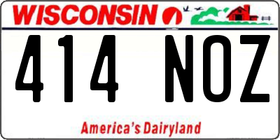 WI license plate 414NOZ