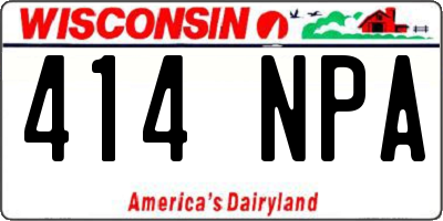 WI license plate 414NPA