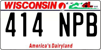 WI license plate 414NPB