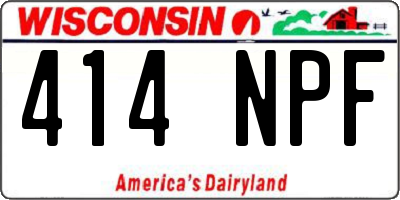 WI license plate 414NPF