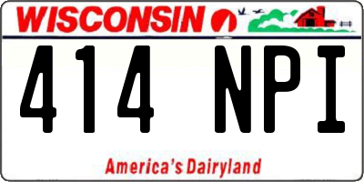 WI license plate 414NPI
