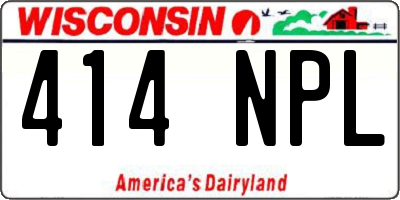WI license plate 414NPL
