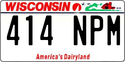 WI license plate 414NPM