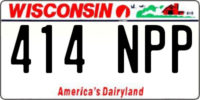 WI license plate 414NPP