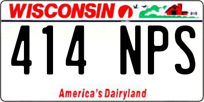 WI license plate 414NPS