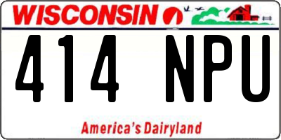 WI license plate 414NPU