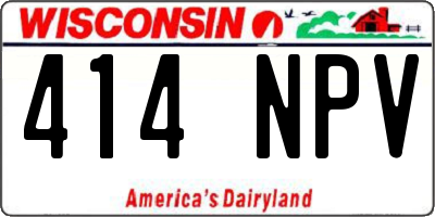 WI license plate 414NPV