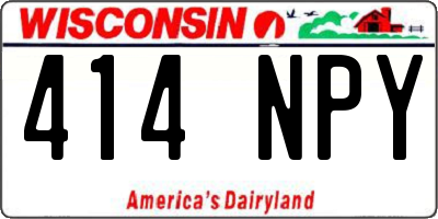 WI license plate 414NPY