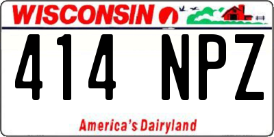 WI license plate 414NPZ