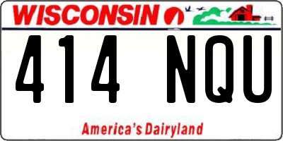 WI license plate 414NQU