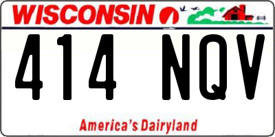 WI license plate 414NQV