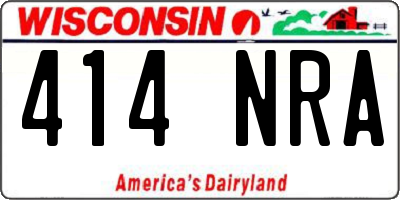 WI license plate 414NRA